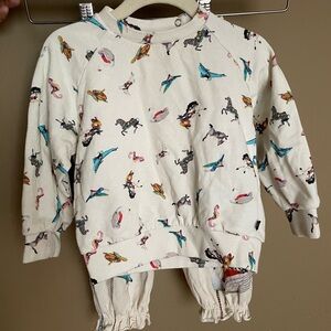 Molo mixed print pants set